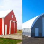 Fabric hoop building on a farm showcasing cost-effective, durable, and versatile storage solutions